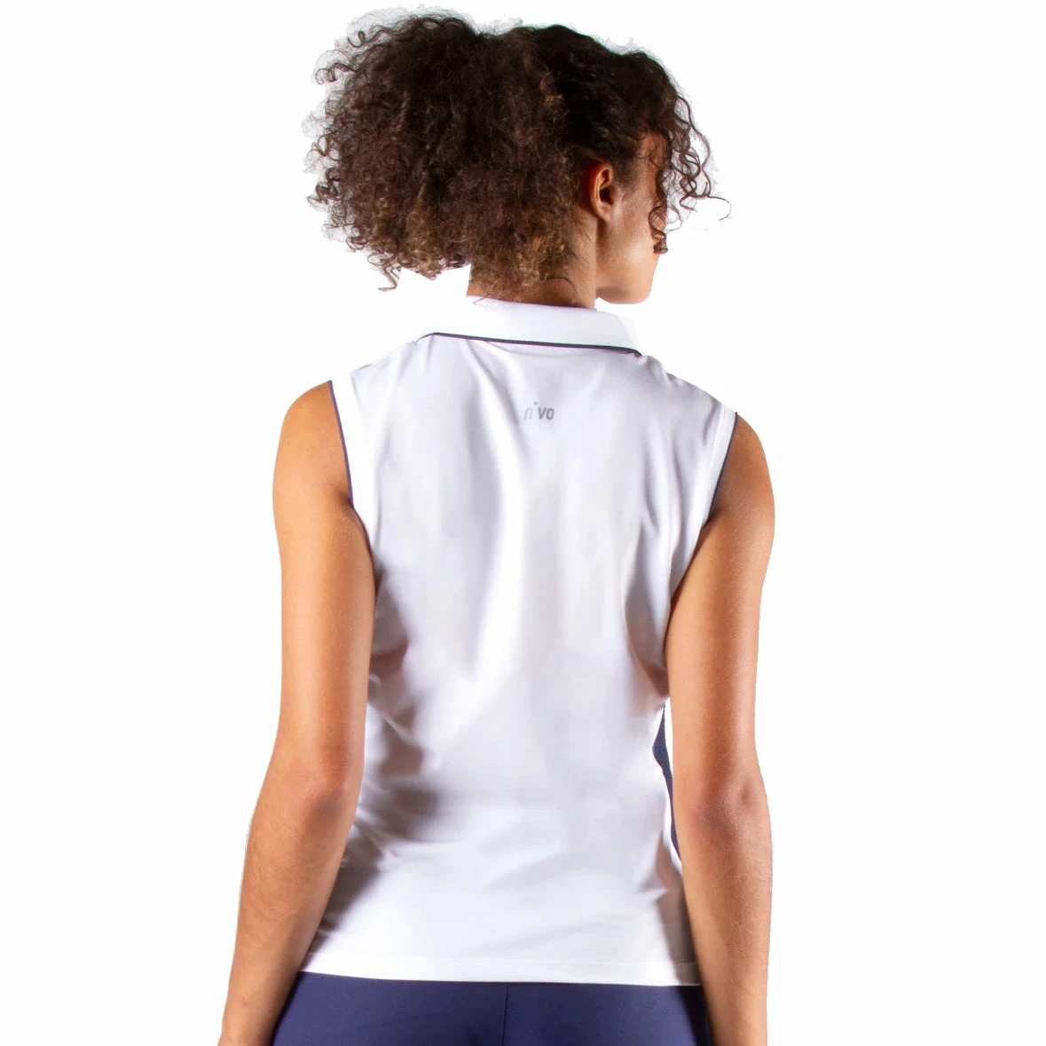 NVO Basia White Womens Sleeveless Golf Polo 4 NVO Basia White Womens Sleeveless Golf Polo - Image 2