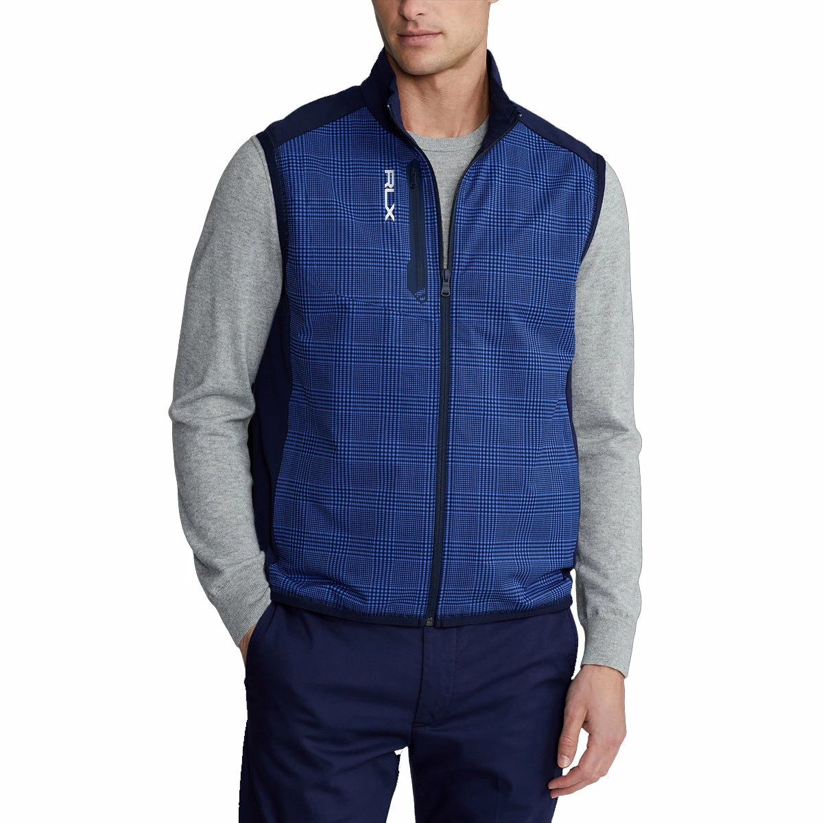 Polo Ralph Lauren RLX Ralph Lauren Solid Tech Terry French Navy Mens Golf Vest 3 Polo Ralph Lauren RLX Ralph Lauren Solid Tech Terry French Navy Mens Golf Vest