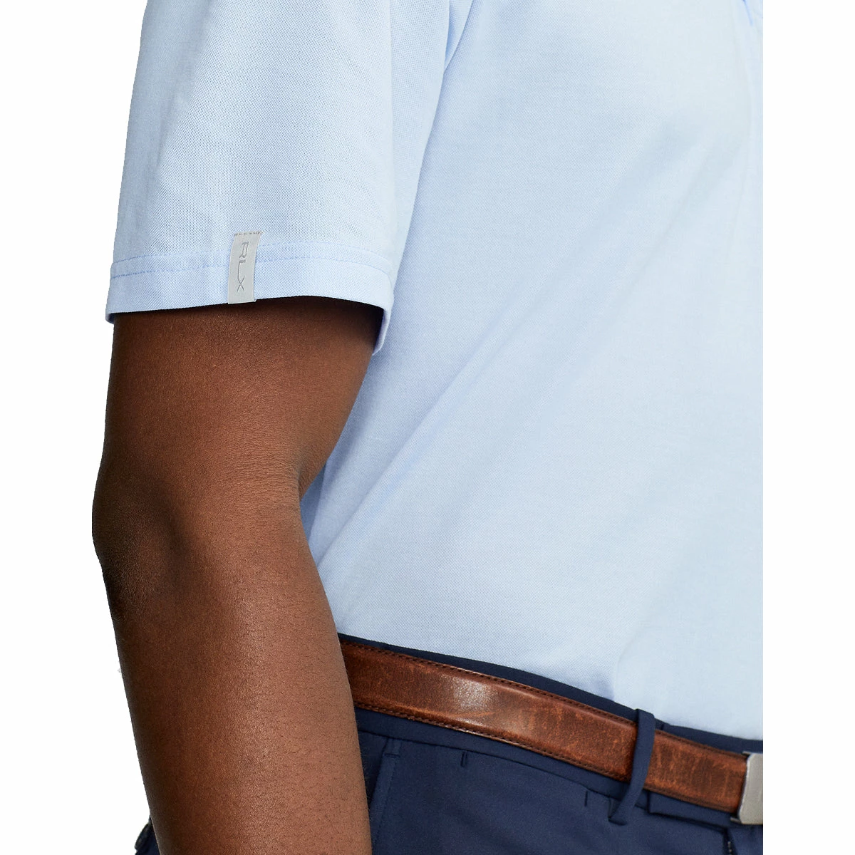 Polo Ralph Lauren RLX Ralph Lauren Tour Pique Blue Mens Golf Polo 5 Polo Ralph Lauren RLX Ralph Lauren Tour Pique Blue Mens Golf Polo - Image 3