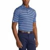 Polo Ralph Lauren RLX Ralph Lauren Featherweight Pencil Stripe French Navy Mens Golf Polo -Golf Apparel Shop 24956 FNAVYHARBBLU