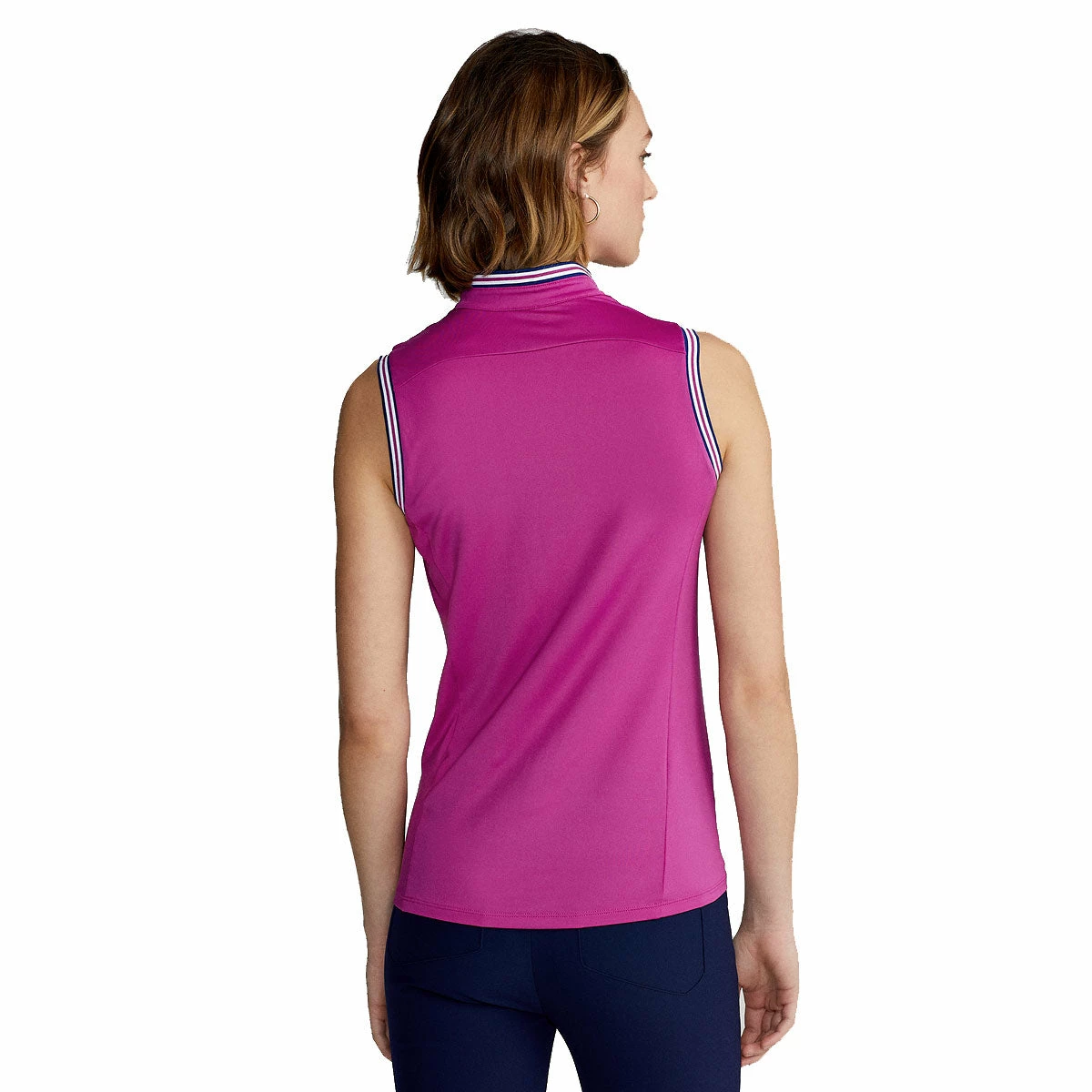 Polo Ralph Lauren RLX Ralph Lauren Mesh Mix Bright Pink Womens Sleeveless Golf Polo 4 Polo Ralph Lauren RLX Ralph Lauren Mesh Mix Bright Pink Womens Sleeveless Golf Polo - Image 2