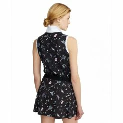 Polo Ralph Lauren RLX Ralph Lauren Printed Airflow Black Deco Womens Sleeveless Golf Polo -Golf Apparel Shop 24994 POLOBLACKDECO 2 cf5d84d0 f3db 442f 9087 c93246b8e637