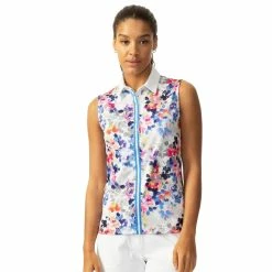 Daily Sports Mira Womens White Sleeveless Golf Polo