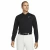 Nike Golf Nike Dri-Fit Victory Mens Long Sleeve Golf Polo -Golf Apparel Shop 26309 BLACK010