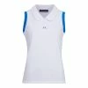 J.Lindeberg J. Lindeberg Yuri White Womens Sleeveless Golf Polo -Golf Apparel Shop 26560 WHITE0000