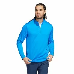 Adidas Golf Adidas Club Blue Rush Mens Golf 1/4 Zip