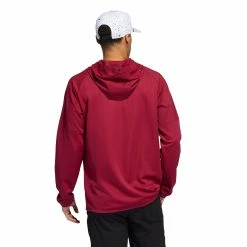 Adidas Golf Adidas Anorak Primeblue Mens Golf 1/2 Zip -Golf Apparel Shop 26941 LEGACYBURGUNDY 1