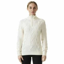 Daily Sports Addie Womens 1/2 Zip Golf Sweater -Golf Apparel Shop 27108 WHITE100 0880216e e879 439f 9768 c1073d838aca