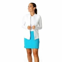 Sofibella Crushed Velvet Womens Golf Vest -Golf Apparel Shop 28020 WHITE