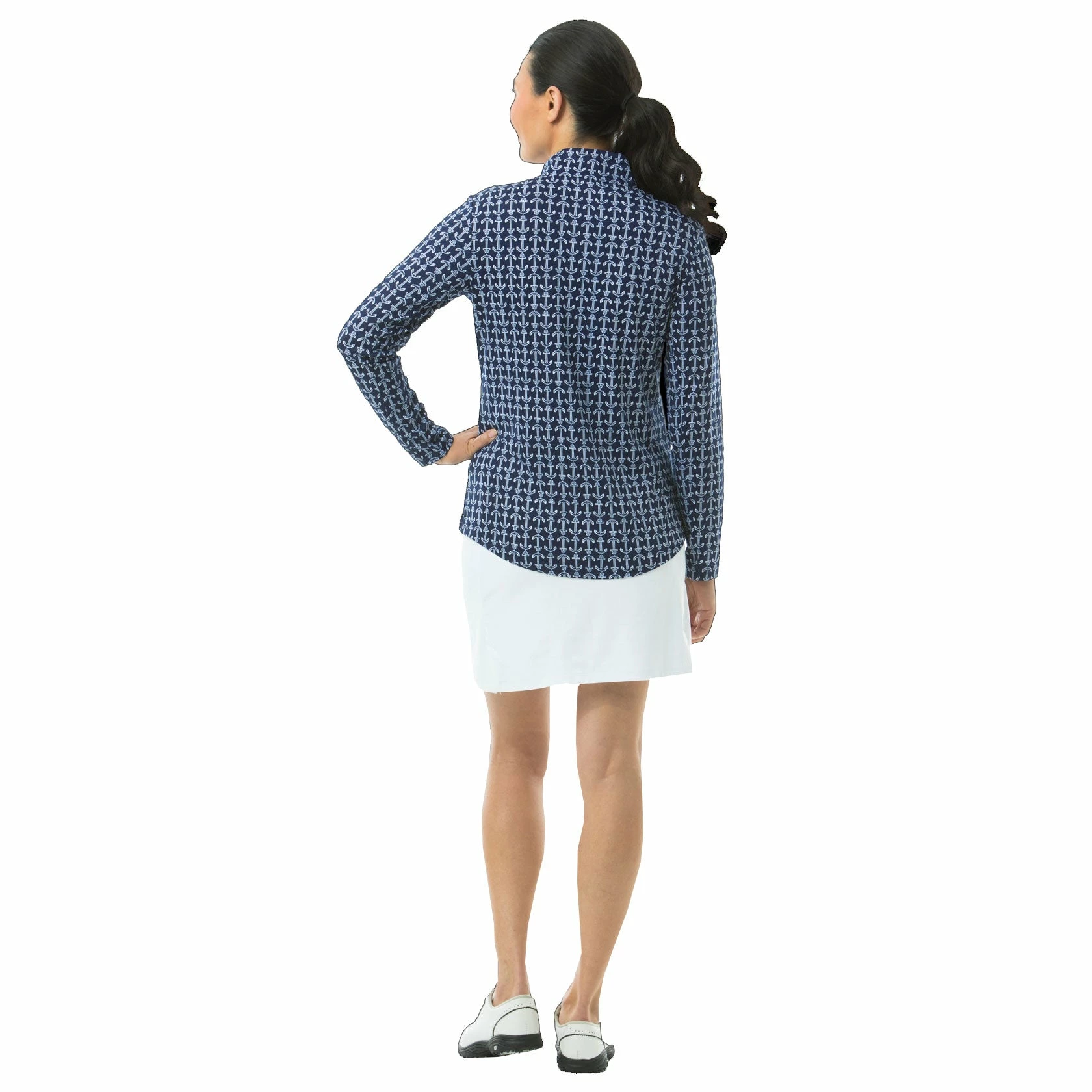 SanSoleil Solshine Printed Mock Womens Long Sleeve Sun Shirt 4 SanSoleil Solshine Printed Mock Womens Long Sleeve Sun Shirt - Image 2