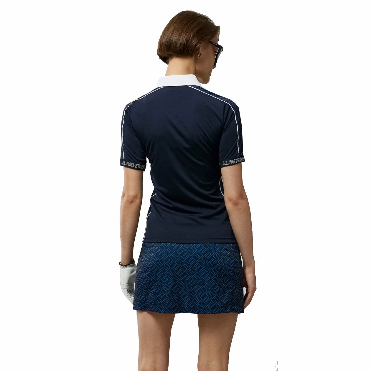 J.Lindeberg J. Lindeberg Damai Navy Womens Golf Polo 4 J.Lindeberg J. Lindeberg Damai Navy Womens Golf Polo - Image 2
