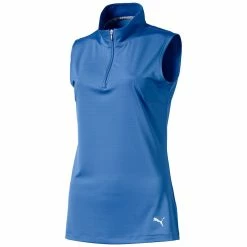 PUMA Golf Puma Mock Womens Sleeveless Golf Shirt -Golf Apparel Shop 577929 10ULTRAMARINE