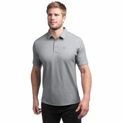 TravisMathew Classy Mens Golf Polo -Golf Apparel Shop CLASSY HEATHERGREY