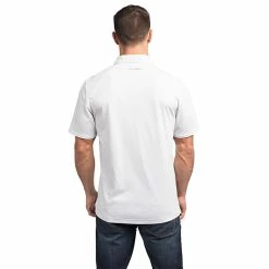 TravisMathew Classy Mens Golf Polo -Golf Apparel Shop CLASSY HEATHERWHITE 2