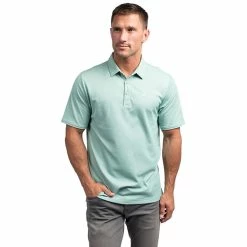 TravisMathew Classy Mens Golf Polo -Golf Apparel Shop CLASSY HTHBERYLGREEN