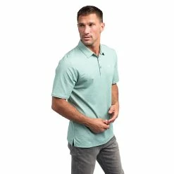 TravisMathew Classy Mens Golf Polo -Golf Apparel Shop CLASSY HTHBERYLGREEN 1