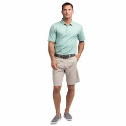 TravisMathew Classy Mens Golf Polo -Golf Apparel Shop CLASSY HTHBERYLGREEN 3