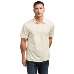 TravisMathew Classy Mens Golf Polo -Golf Apparel Shop CLASSY HTHPALEBANANA