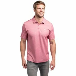 TravisMathew Classy Mens Golf Polo -Golf Apparel Shop CLASSY HTHRCARDINAL