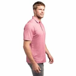 TravisMathew Classy Mens Golf Polo -Golf Apparel Shop CLASSY HTHRCARDINAL 1