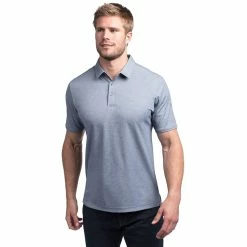 TravisMathew Classy Mens Golf Polo -Golf Apparel Shop CLASSY HTHVINTINDIGO