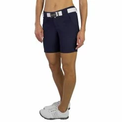JoFit Belted 7.5 In Womens Golf Shorts -Golf Apparel Shop GB505 MIDNIGHT