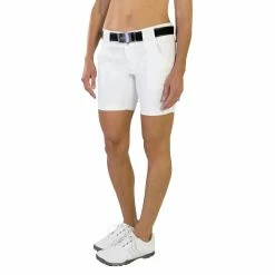JoFit Belted 7.5 In Womens Golf Shorts -Golf Apparel Shop GB505 WHTWHITE