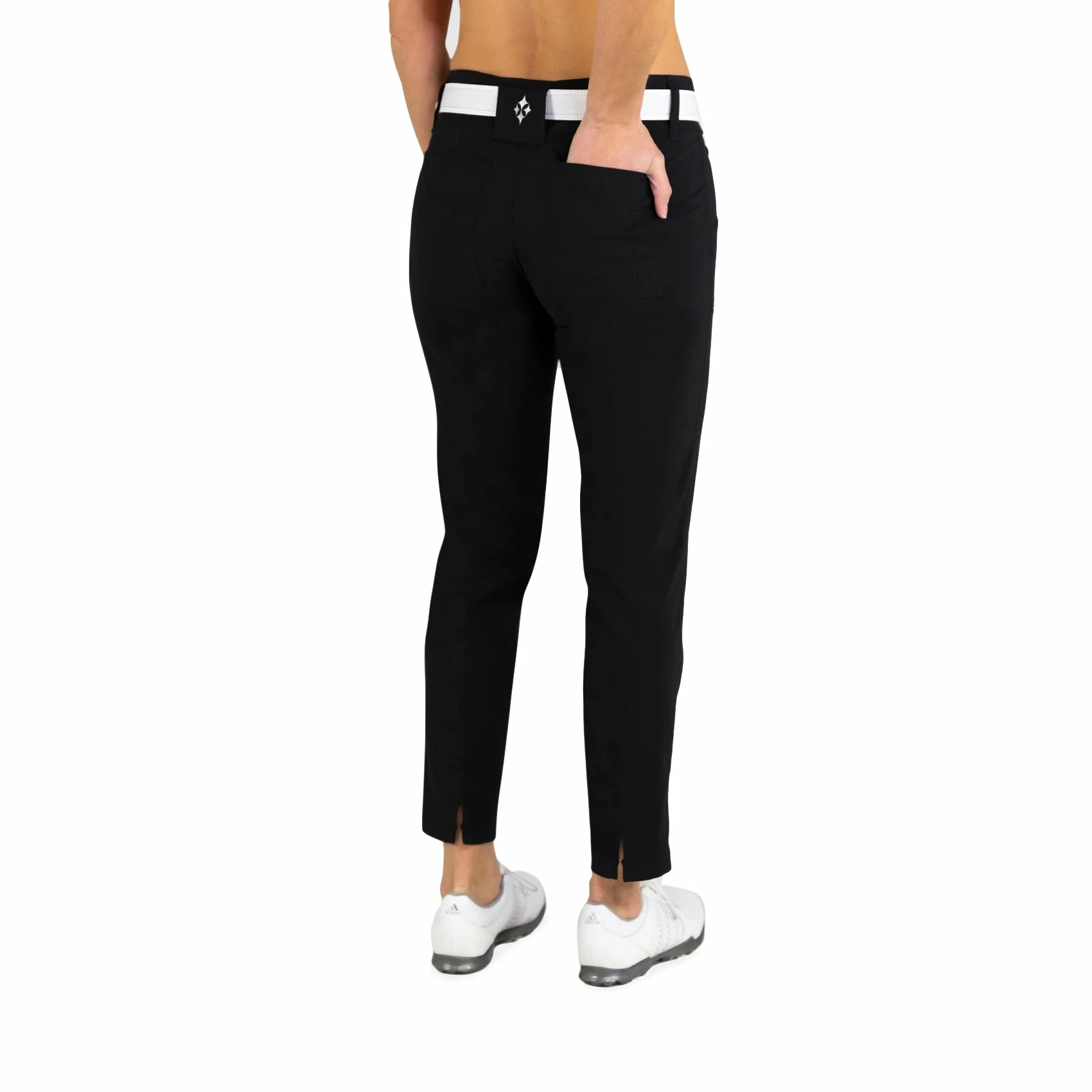 JoFit Belted Cropped Ankle Womens Golf Pants 4 JoFit Belted Cropped Ankle Womens Golf Pants - Image 2