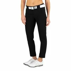 JoFit Belted Cropped Ankle Womens Golf Pants 12 JoFit Belted Cropped Ankle Womens Golf Pants -Golf Apparel Shop GB510 BLKBLACK 2