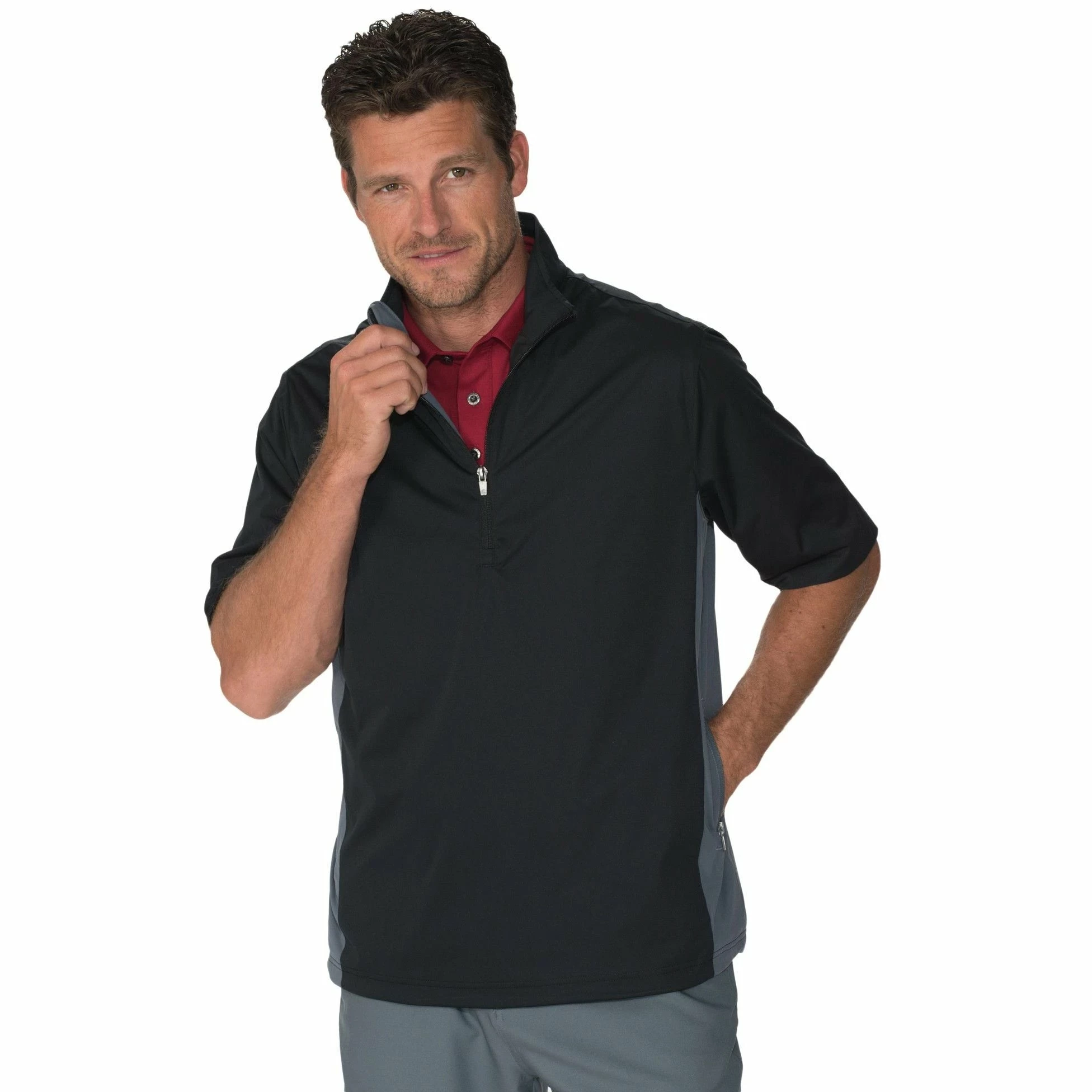 CHASE 54 Chase54 Traverse Mens 1/2 Zip Golf Wind Shirt 3 CHASE 54 Chase54 Traverse Mens 1/2 Zip Golf Wind Shirt