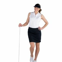 JoFit Jacquard Sleeveless Womens Golf Polo -Golf Apparel Shop UT122 WHTWHITE 1